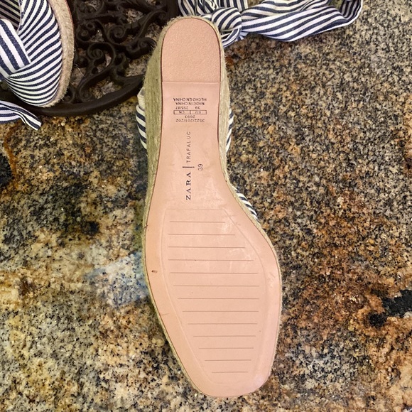 Zara espadrilles wedges with ankle tie shoes. - Picture 3 of 7